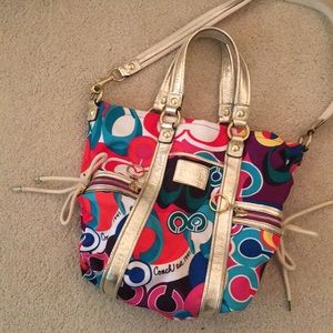 Rare Coach Poppy Purse | Tote | Multicolor
